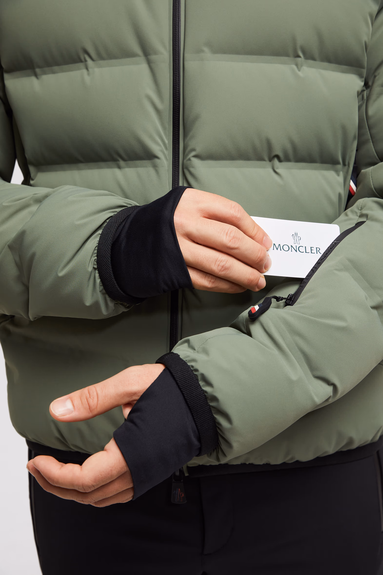 Lagorai Hooded Down Ski Jacket Men Sage Green Moncler 7